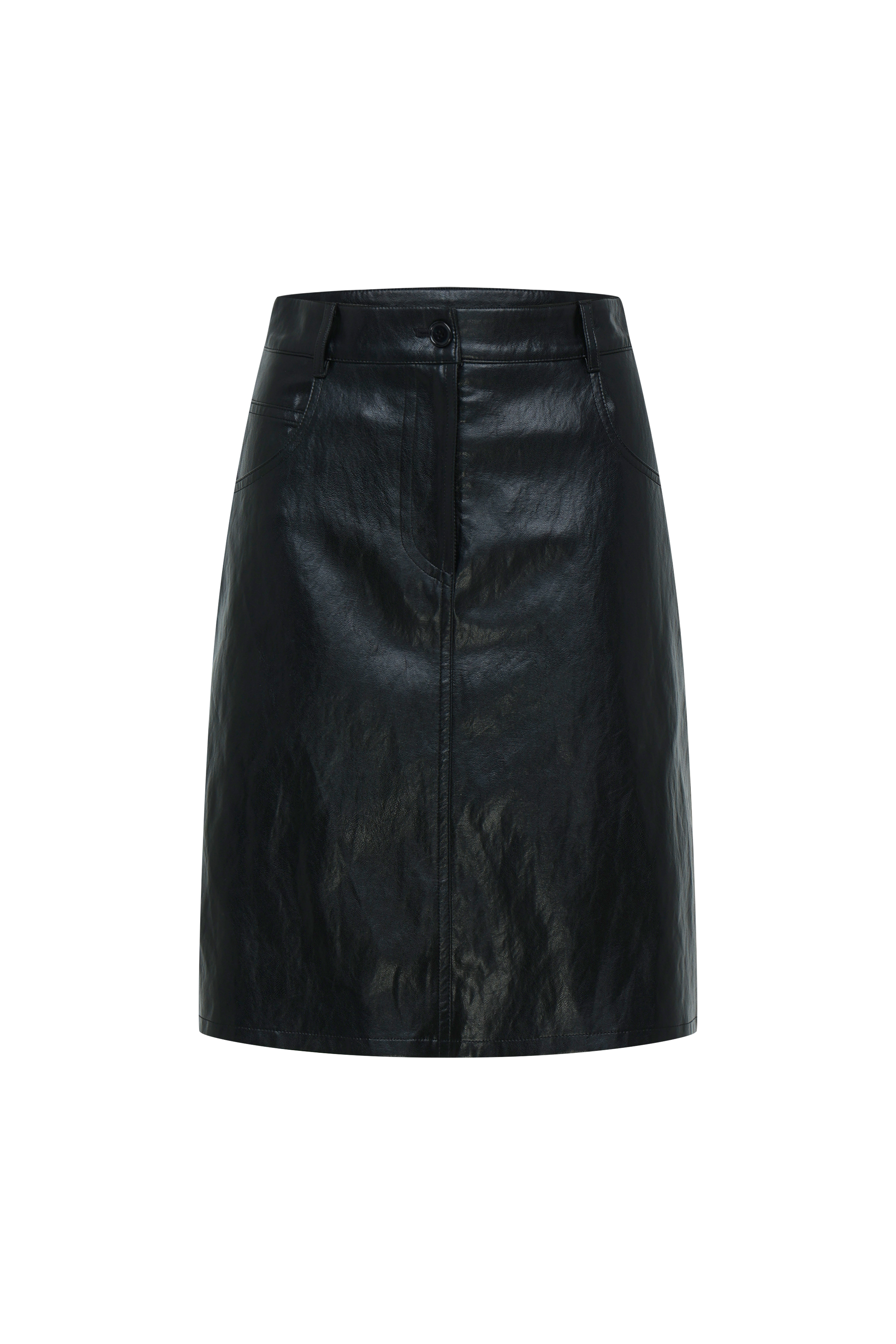 Sevigny Faux Leather Skirt (BLACK) - 포니테일