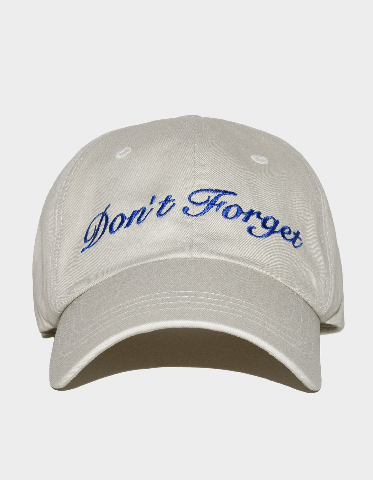 &#039;Don&#039;t Forget&#039; LOGO BALL CAP (BEIGE) - 포니테일