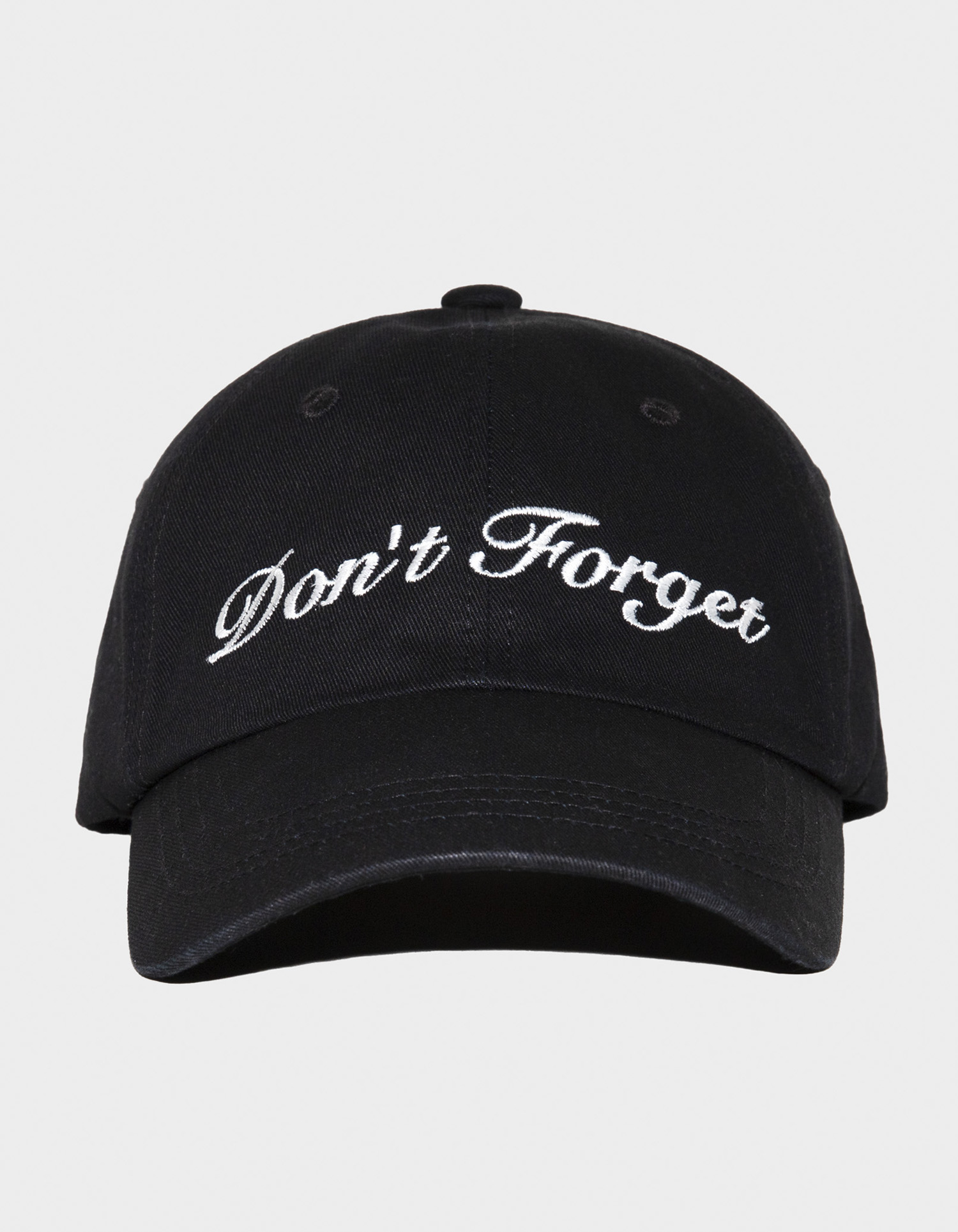 &#039;Don&#039;t Forget&#039; LOGO BALL CAP (BLACK) - 포니테일