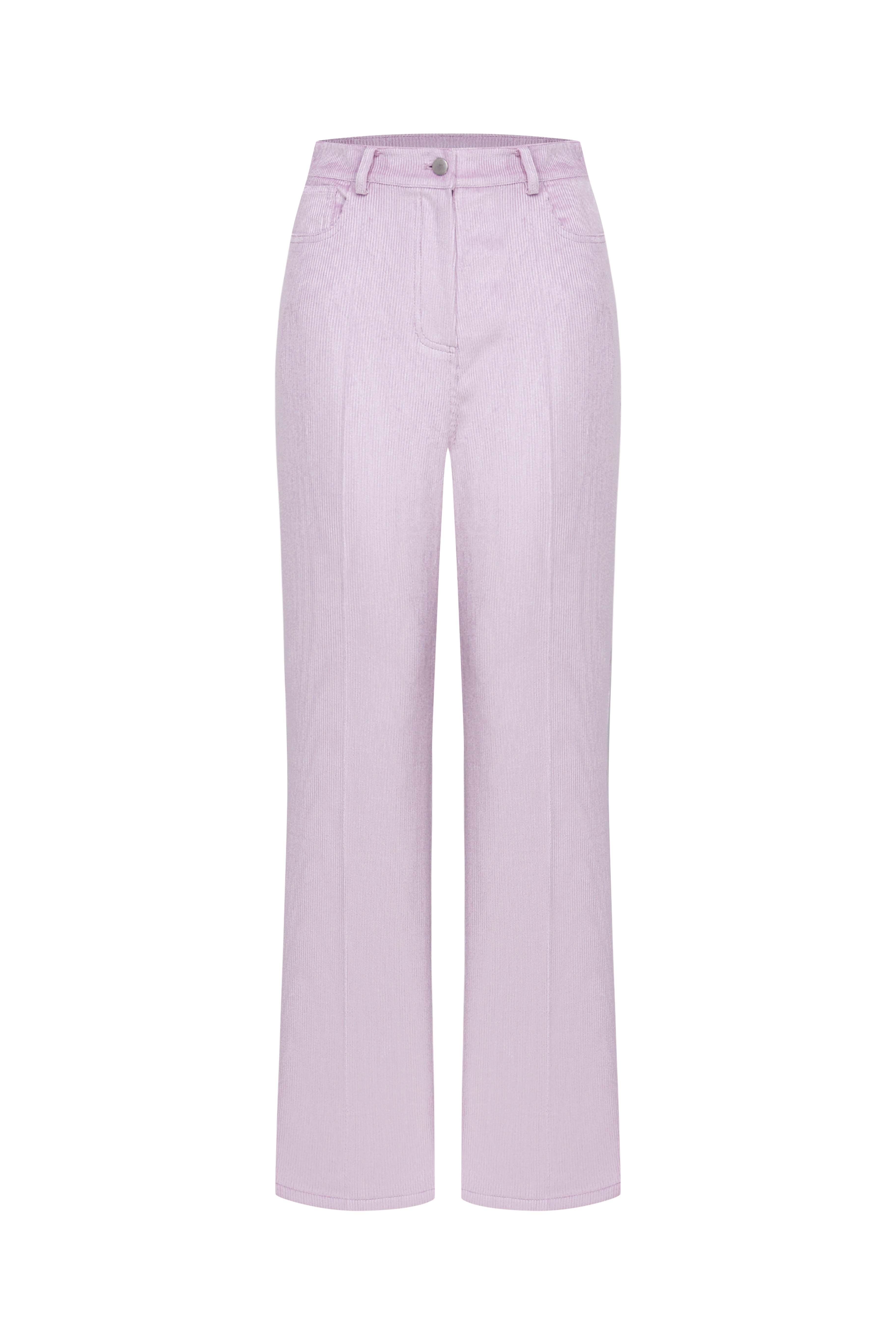 90s Shiny Corduroy Pants (Lavender) - 포니테일