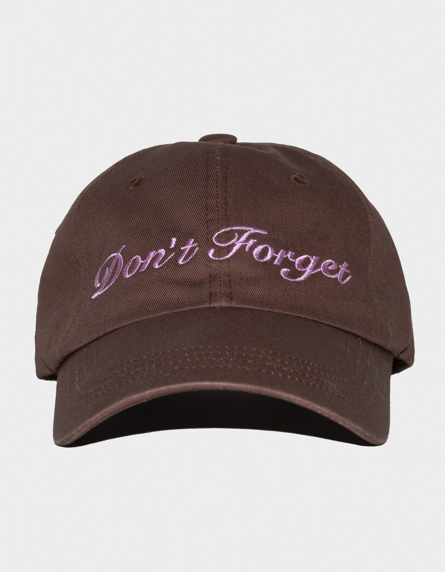 &#039;Don&#039;t Forget&#039; LOGO BALL CAP (CHOCOLATE) - 포니테일