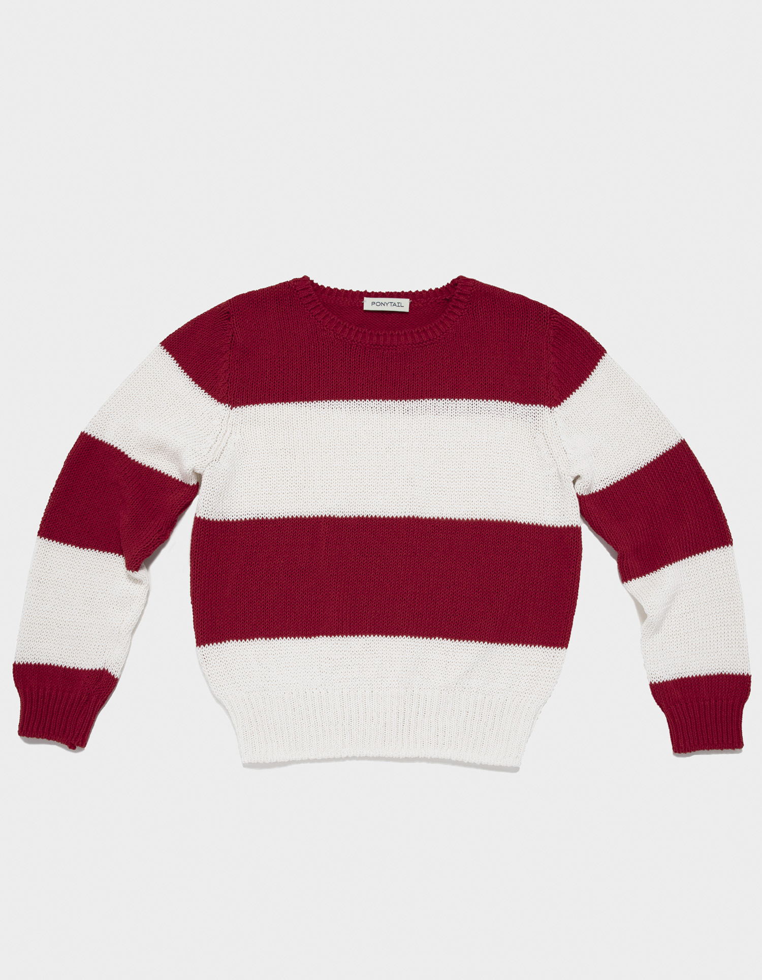 BE KIND Striped Knit (RED) - 포니테일