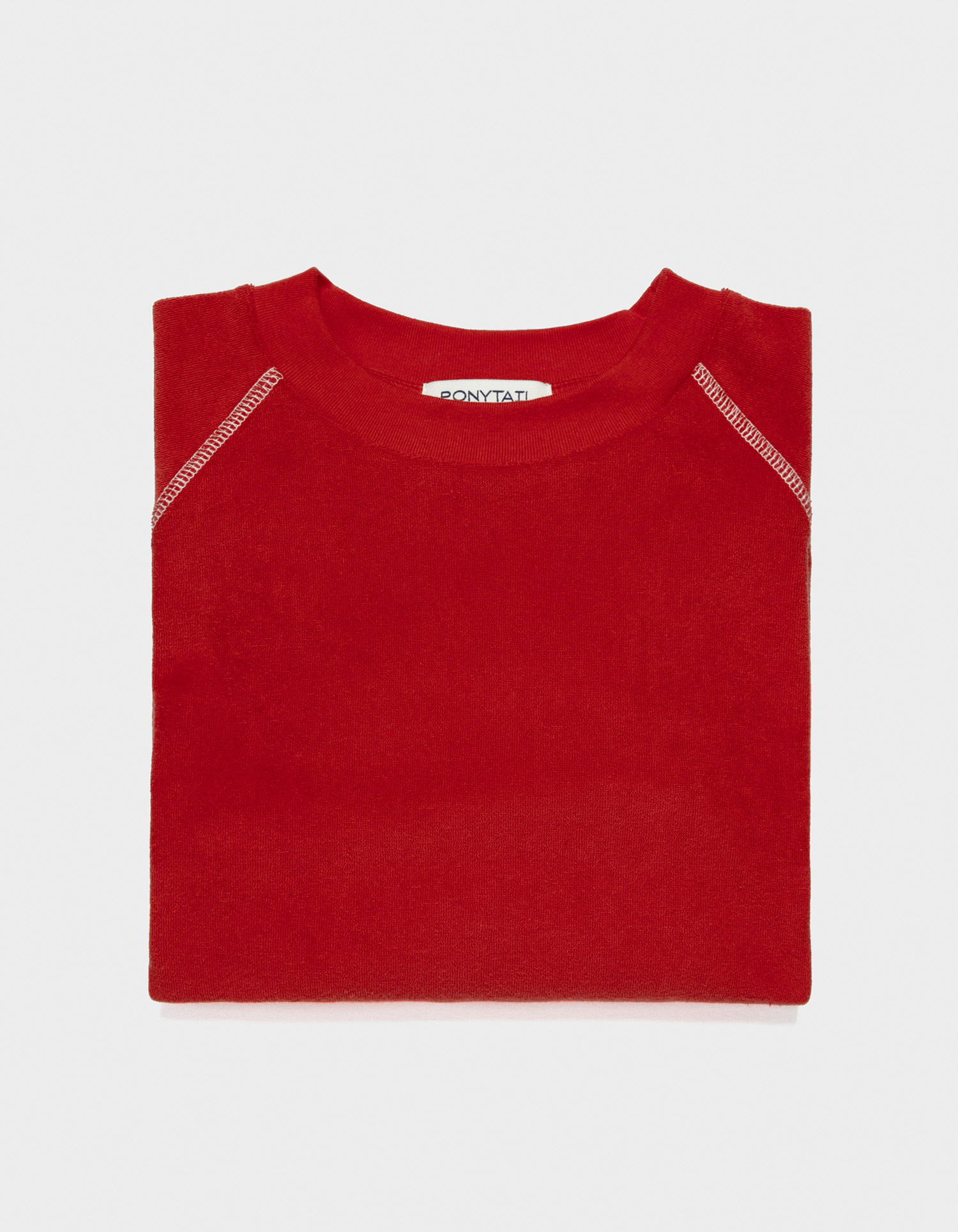 [3rd Re-Order] Bon Terry Sweatshirts (Tomato) - 포니테일
