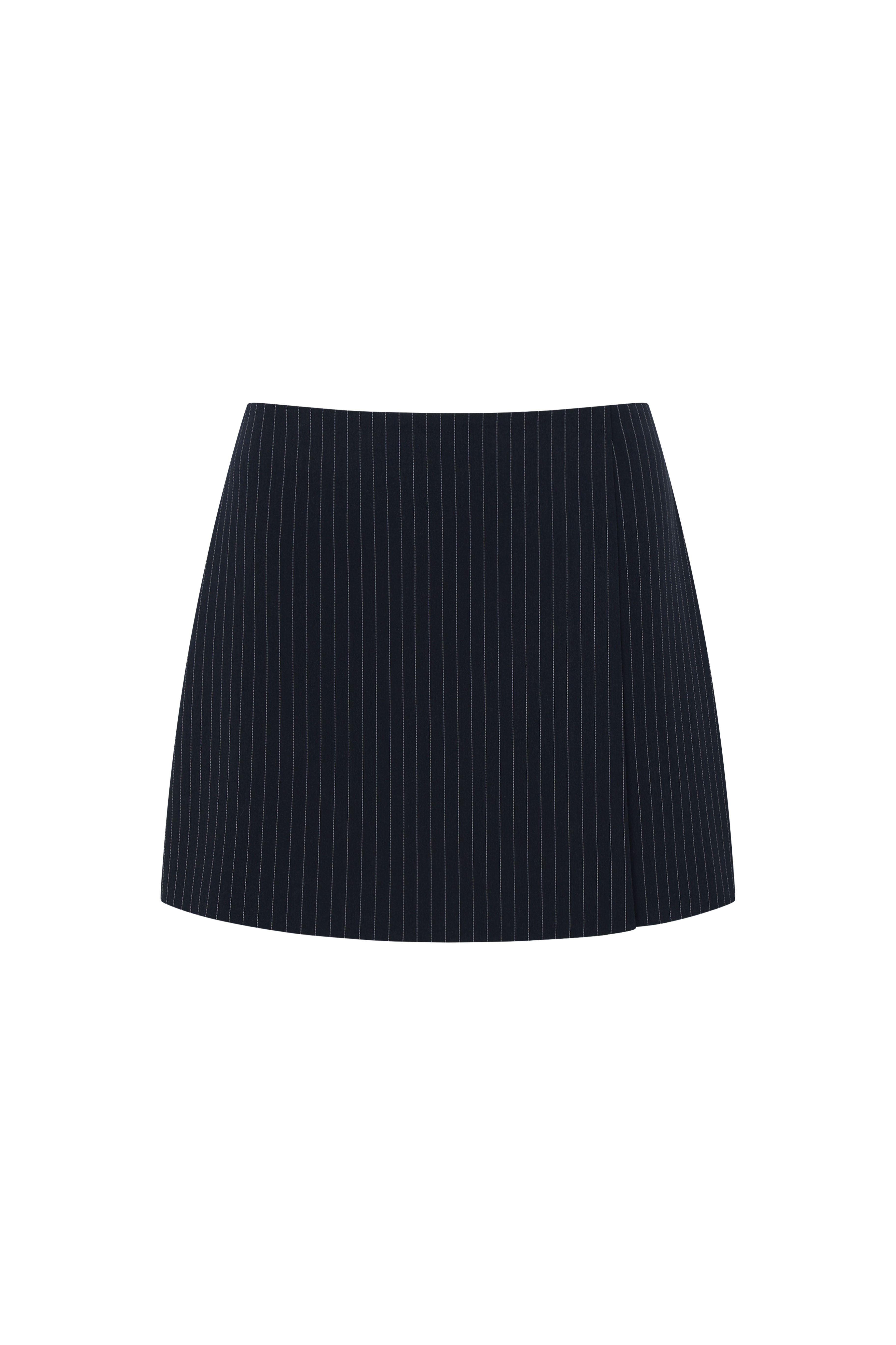 90s Classy Wrap Mini Skirt (NAVY) - 포니테일
