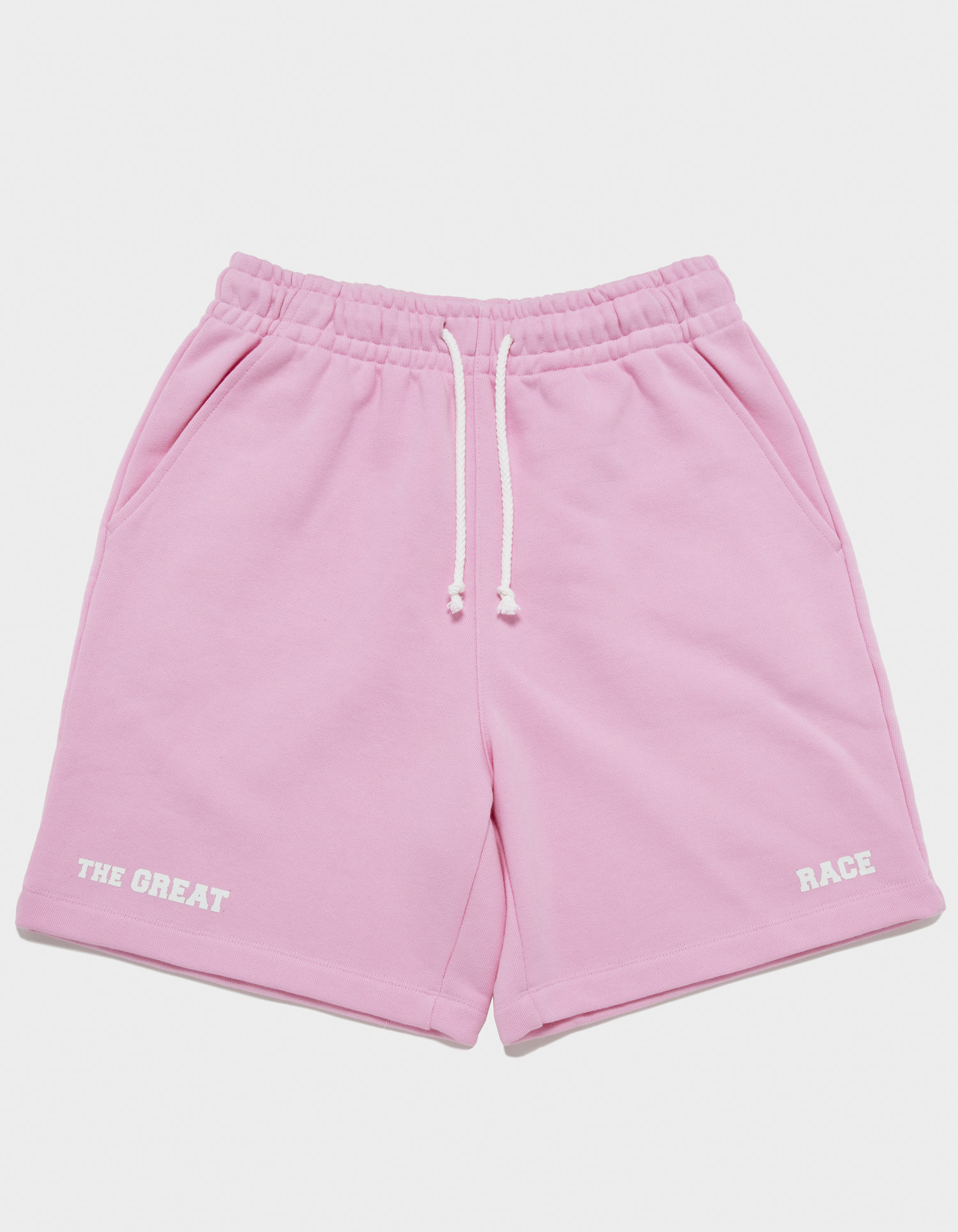&#039;THE GREAT RACE&#039; Basketball Shorts (PINK) - 포니테일