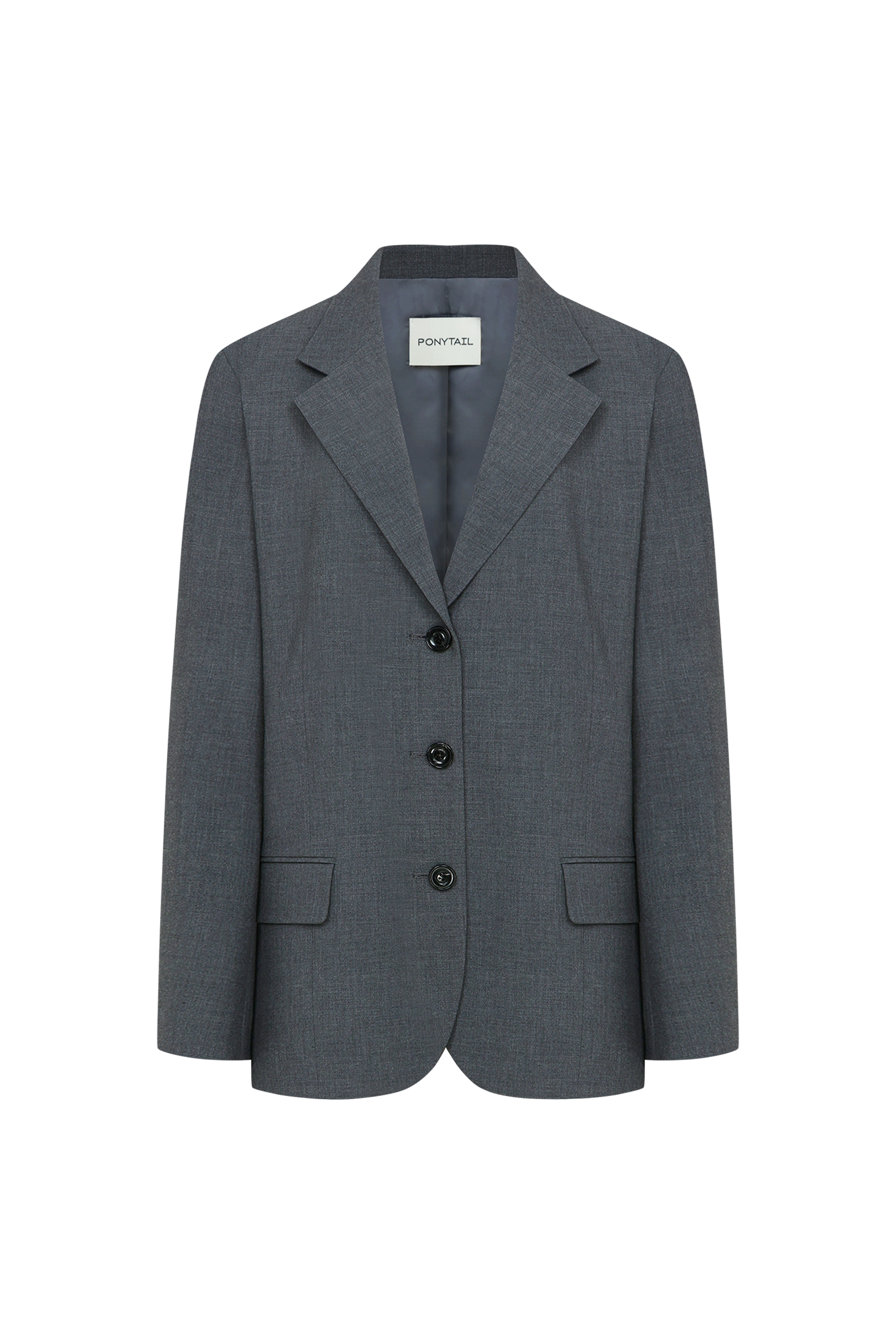 Daddy Fit Tailored Jacket (GREY) - 포니테일