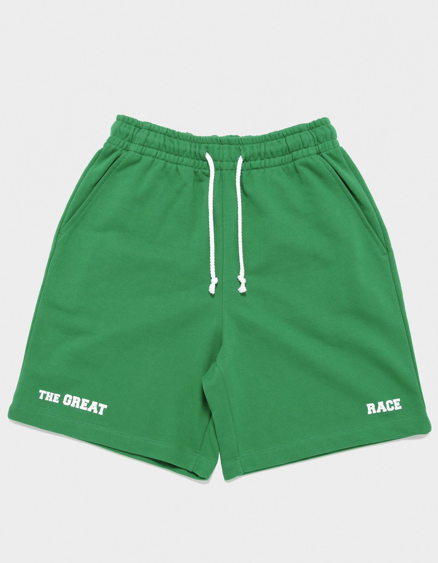 &#039;THE GREAT RACE&#039; Basketball Shorts (GREEN) - 포니테일